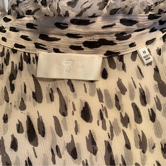 Seven for all mankind - chiffon sleeveless blouse animal print - Picture 6 of 6